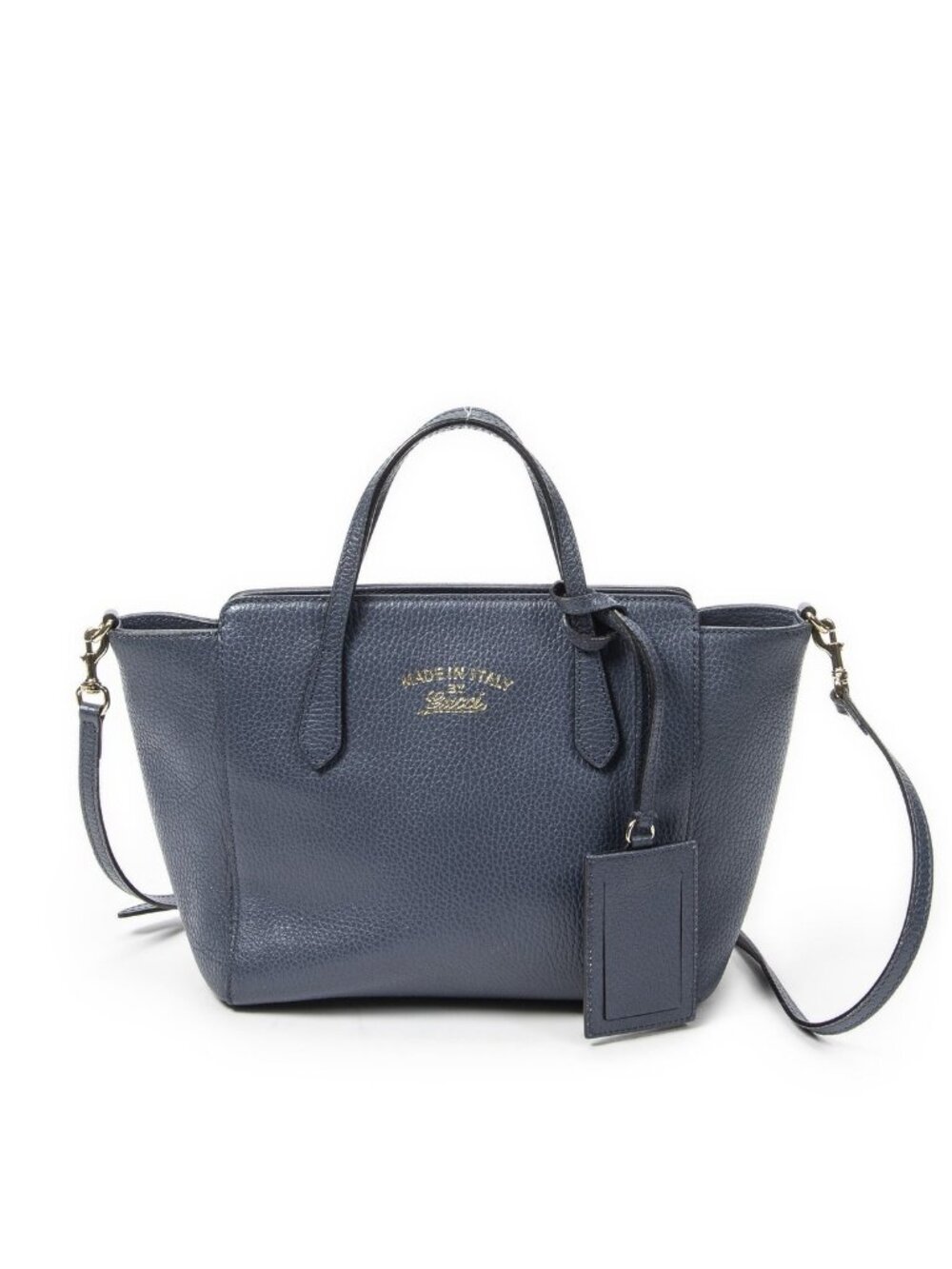 Gucci Mini Swing Tot Blue Grain Leather AB